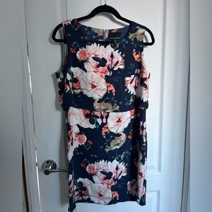 Cynthia Rowley Navy Floral Midi Dress